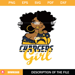 Chargers Girl SVG, Los Angeles Chargers SVG, Chargers Football SVG,NFL svg, NFL foodball