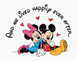 Happy Valentines Day SVG, Valentine Day Svg, Magical Valentine Svg, Couple Mouse Love Svg, And We Lived Happily Ever Aft