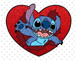 Heart Svg, Stitch in Love Svg, Valentines Day svg, Valentines Svg