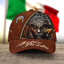 Cool 3D Full Printed Aztec Pride Baseball Cap, Astec Mexico Hat, Aztec Gift For Him