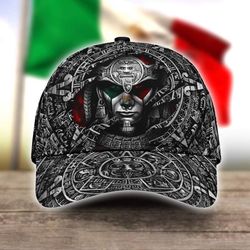 Coolspod 3D Full Printed Aztec Mexican Classic Cap, Aztec Cap Hat, Mexico Aztec Hat Cap For Him Her