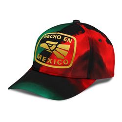 3D Full Printed Mexico Classic Cap Baseball Hat, Hecho En Mexico Cap Hat