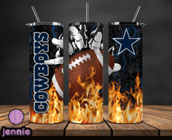 Dallas Cowboys Tumbler Wrap, Fire Hand NFL Tumbler Wrap 12
