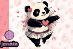 Panda Happy Valentine Day Sublimation Design 50