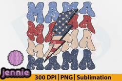 Retro Mama 4th of July PNG, Mom American Design 15