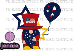 USA GNOME,4TH of JULY,CLIPART,PNG Design 09