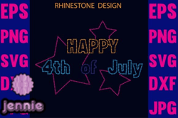 Happy 4th of July Rhinestone Design 95