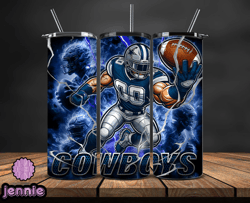 Dallas Cowboys Tumbler Wrap Glow, NFL Logo Tumbler Png, NFL Design Png-09