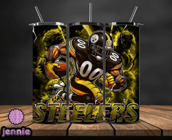 Pittsburgh Steelers  Tumbler Wrap Glow, NFL Logo Tumbler Png, NFL Design Png-27