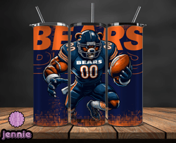 Chicago Bears NFL Tumbler Wraps, Tumbler Wrap Png, Football Png, Logo NFL Team, Tumbler Design 06