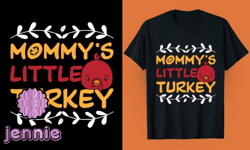 Thanksgiving Family Turkey T Shirt Mom Design 122