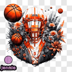 Basketball player in Ohio State University uniform PNG Design 67