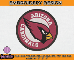 Arizona Cardinals Embroidery Designs, NFL Logo Embroidery, Machine Embroidery Digital - 04 by ennie