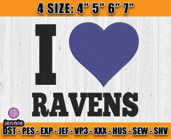 Ravens Embroidery, NFL Ravens Embroidery, NFL Machine Embroidery Digital, 4 sizes Machine Emb Files - 03-jennie