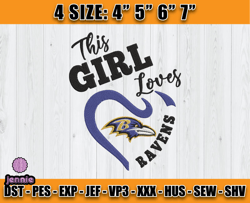 Ravens Embroidery, NFL Ravens Embroidery, NFL Machine Embroidery Digital, 4 sizes Machine Emb Files - 04-jennie