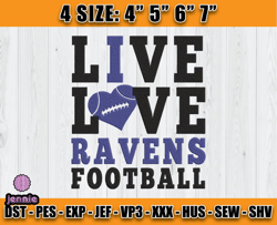 Ravens Embroidery, NFL Ravens Embroidery, NFL Machine Embroidery Digital, 4 sizes Machine Emb Files -16-jennie