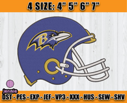Ravens Embroidery, NFL Ravens Embroidery, NFL Machine Embroidery Digital, 4 sizes Machine Emb Files -14-jennie