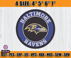 Ravens Embroidery, NFL Ravens Embroidery, NFL Machine Embroidery Digital, 4 sizes Machine Emb Files -25-jennie