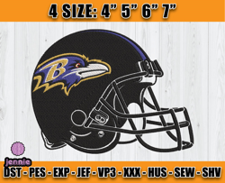 Ravens Embroidery, NFL Ravens Embroidery, NFL Machine Embroidery Digital, 4 sizes Machine Emb Files -27-jennie