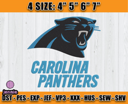Panthers Embroidery, NFL Panthers Embroidery, NFL Machine Embroidery Digital, 4 sizes Machine Emb Files - 07-jennie