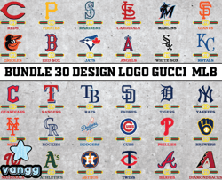 SVG 30 design logo Gucci MLB, MLB Logo, MLB Logo Team, MLB Png, MLB Tumbler, MLB Design 06