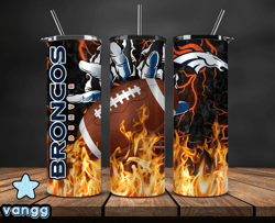 Denver Broncos Tumbler Wrap, Fire Hand NFL Tumbler Wrap 06