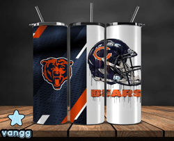 Chicago Bears Tumbler Wrap, NFL Logo Tumbler Png, NFL Design Png-14