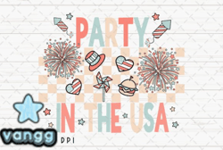 Party in the USA Retro 4th of July PNG Design 04