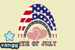 4th of July Rainbow, Sublimation Design 130