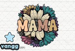 Retro Mama Floral Vintage Mom Flower PNG Design 10