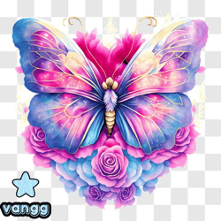 Beautiful Butterfly with Colorful Wings PNG Design 247