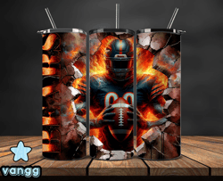 Chicago Bears  Cracked HoleTumbler Wraps, , NFL Logo,, NFL Sports, NFL Design Png  02