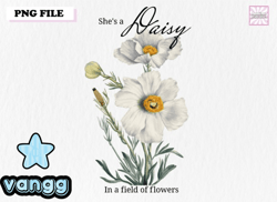 Vintage Daisy Flower Sublimation PNG Design 174