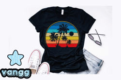 Vintage Retro Palm Tree Beach Design Design 285