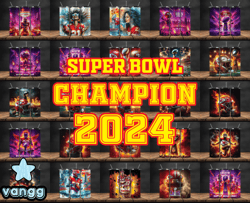 Bundle 24 Design Kansas City Chiefs Vs San Francisco 49ers Super Bowl Tumbler Png, Super Bowl 2024 Tumbler Wrap, 32 Team