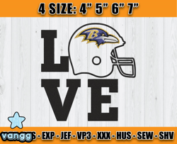 Ravens Embroidery, NFL Ravens Embroidery, NFL Machine Embroidery Digital, 4 sizes Machine Emb Files - 09&vangg
