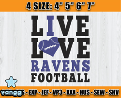 Ravens Embroidery, NFL Ravens Embroidery, NFL Machine Embroidery Digital, 4 sizes Machine Emb Files -16&vangg