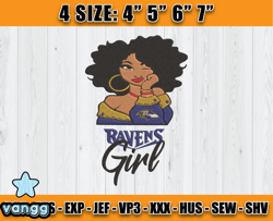 Ravens Embroidery, Betty Boop Embroidery, NFL Machine Embroidery Digital, 4 sizes Machine Emb Files -17&vangg
