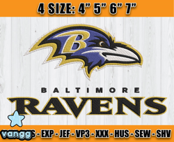 Ravens Embroidery, NFL Ravens Embroidery, NFL Machine Embroidery Digital, 4 sizes Machine Emb Files -26&vangg