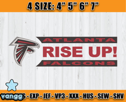Atlanta Falcons Embroidery, NFL Falcons Embroidery, NFL Machine Embroidery Digital, 4 sizes Machine Emb Files-03-vangg