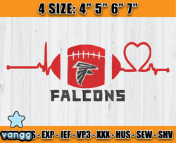 Atlanta Falcons Embroidery, NFL Falcons Embroidery, NFL Machine Embroidery Digital, 4 sizes Machine Emb Files-04-vangg