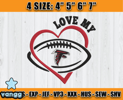 Atlanta Falcons Embroidery, NFL Falcons Embroidery, NFL Machine Embroidery Digital, 4 sizes Machine Emb Files-08-vangg