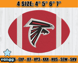 Atlanta Falcons Embroidery, NFL Falcons Embroidery, NFL Machine Embroidery Digital, 4 sizes Machine Emb Files -13-vangg