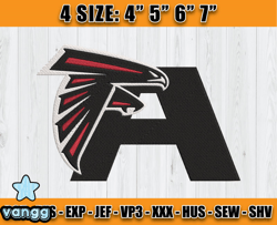 Atlanta Falcons Embroidery, NFL Falcons Embroidery, NFL Machine Embroidery Digital, 4 sizes Machine Emb Files-20-vangg