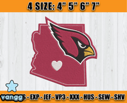 Cardinals Embroidery, NFL Cardinals Embroidery, NFL Machine Embroidery Digital, 4 sizes Machine Emb Files -11 - vangg