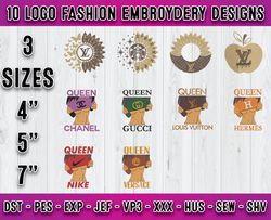 Bundle 10 Designs Logo Fashion Embroidery, embroidery patterns 08