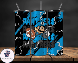 Carolina Panthers Tumbler Wrap, Mario Tumbler Wrap, NFL Logo PNG, Tumbler Designs, NFL Football PNG, Tumbler 22