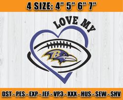 Ravens Embroidery, NFL Ravens Embroidery, NFL Machine Embroidery Digital, 4 sizes Machine Emb Files - 05 Beautiful