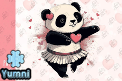Panda Happy Valentine Day Sublimation Design 50