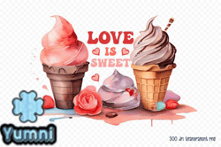 Love is Sweet Valentines Day PNG Design 119